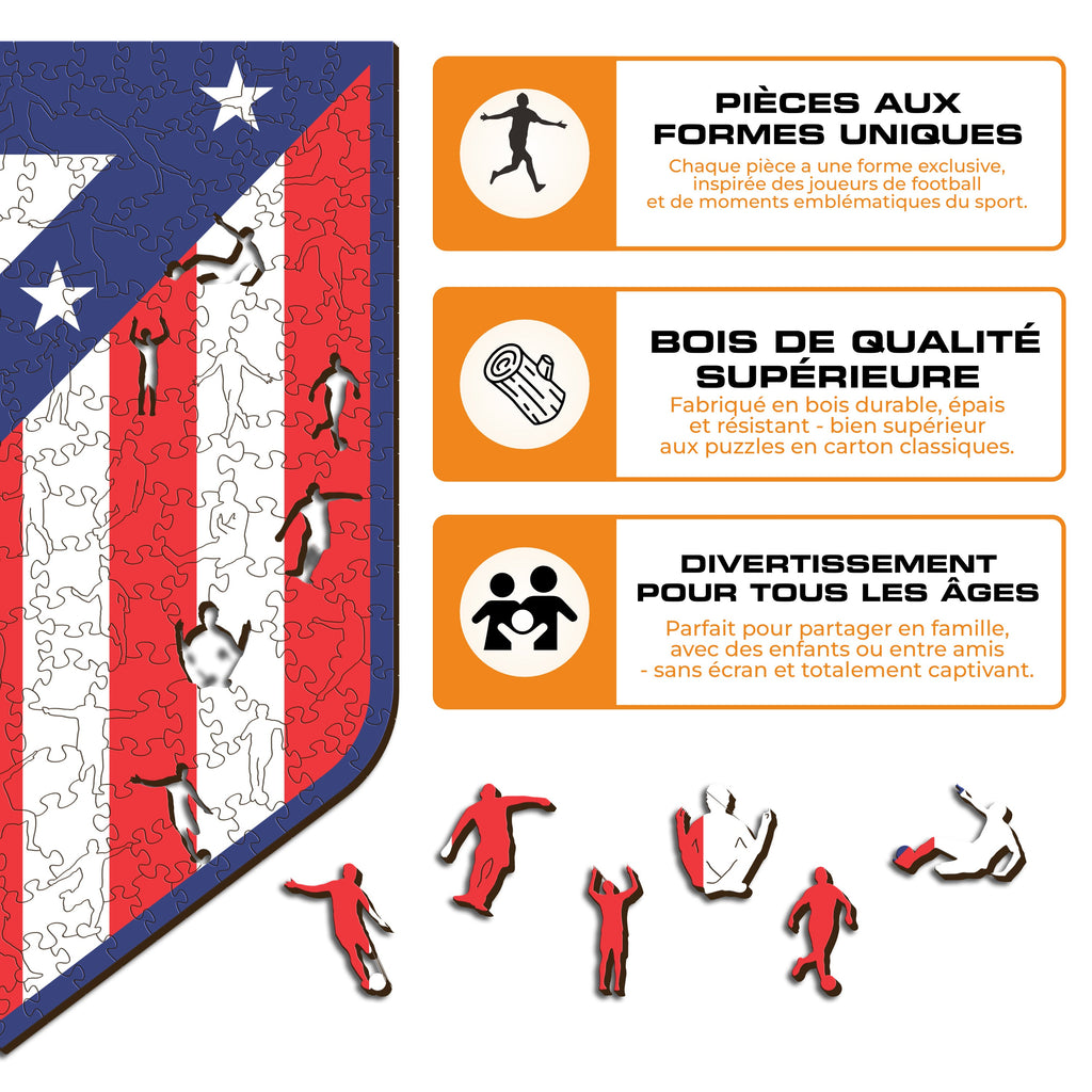Logo Atlético de Madrid® - Puzzle en Bois