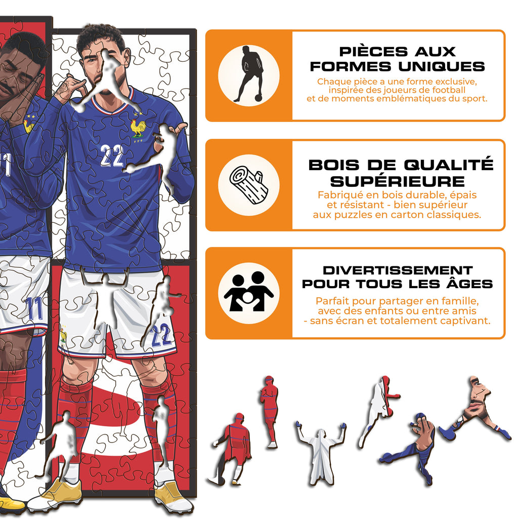 6 Joueurs Équipe de France® - Puzzle en Bois