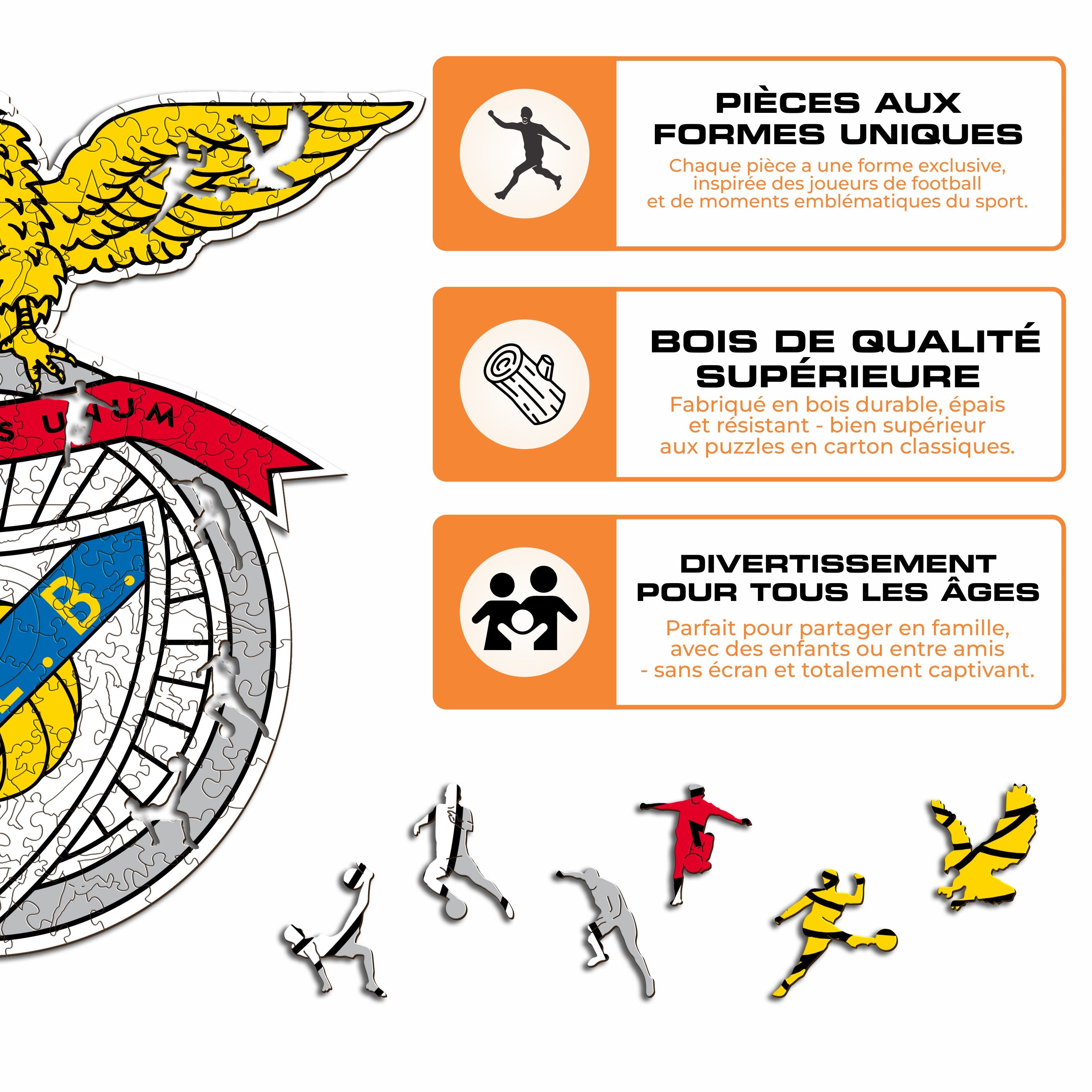 Logo SL Benfica® - Puzzle en Bois