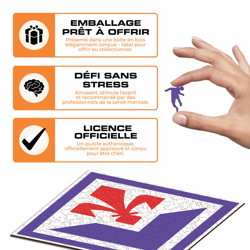Logo ACF Fiorentina® - Puzzle en Bois