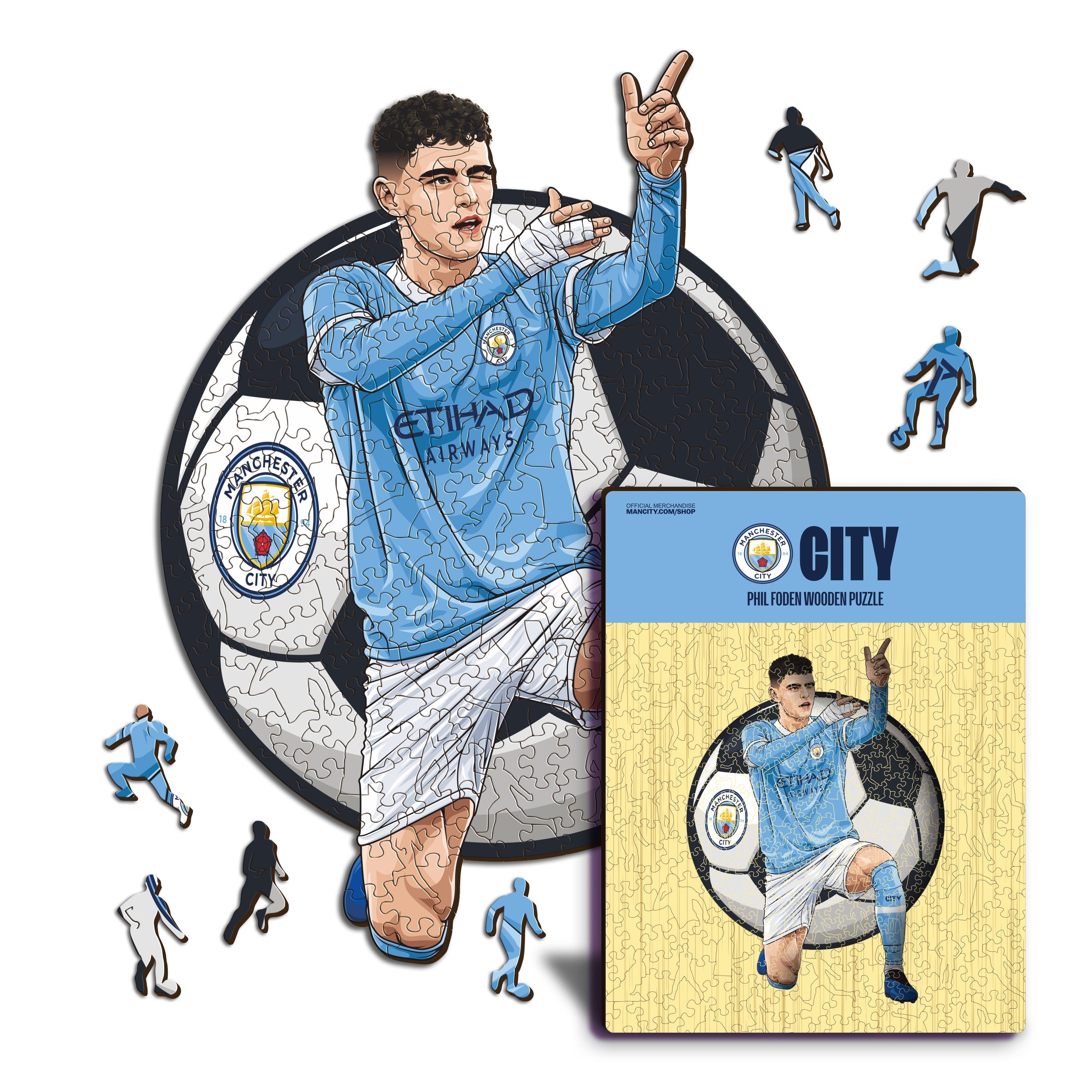 Phil Foden - Puzzle en Bois