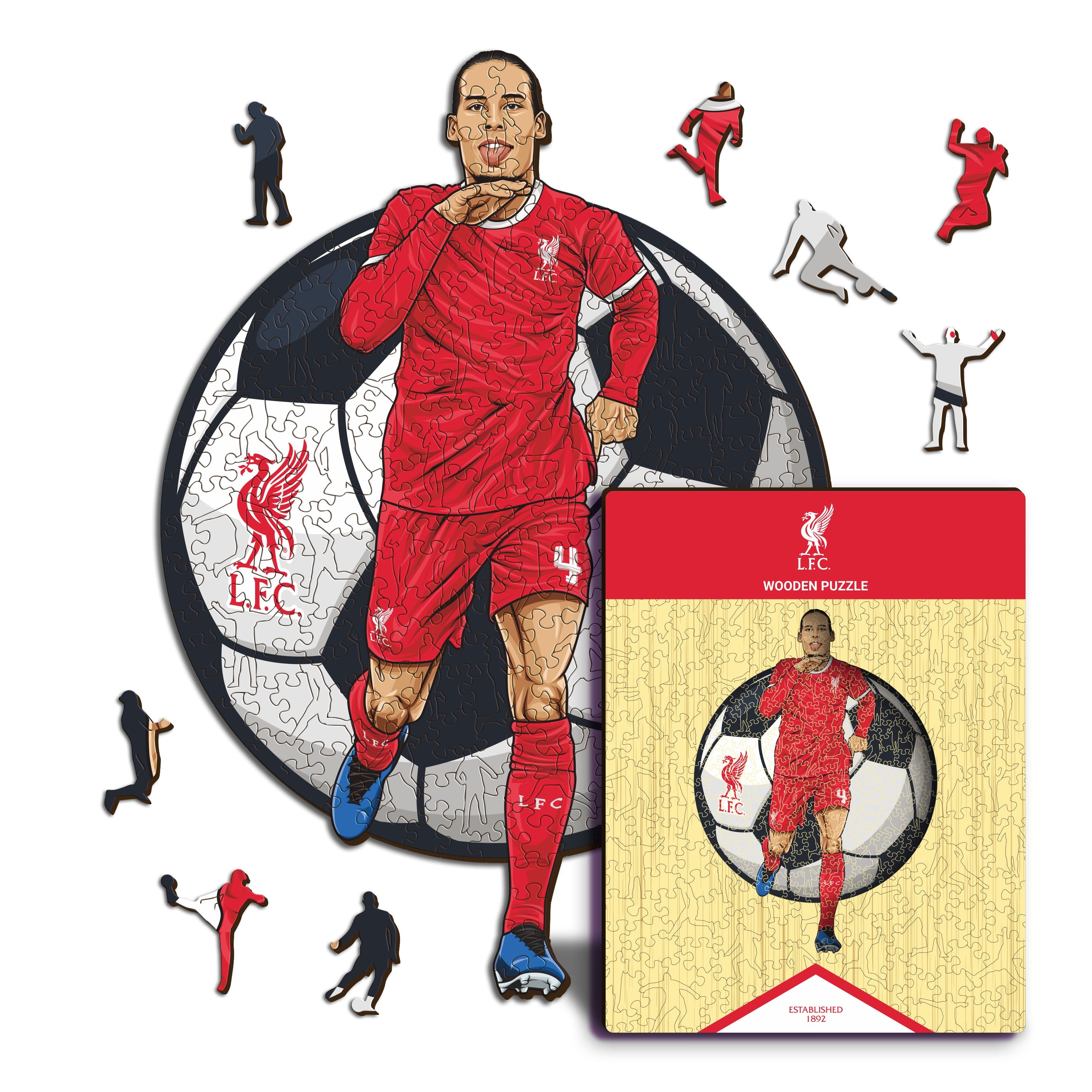 Virgil van Dijk - Puzzle en Bois