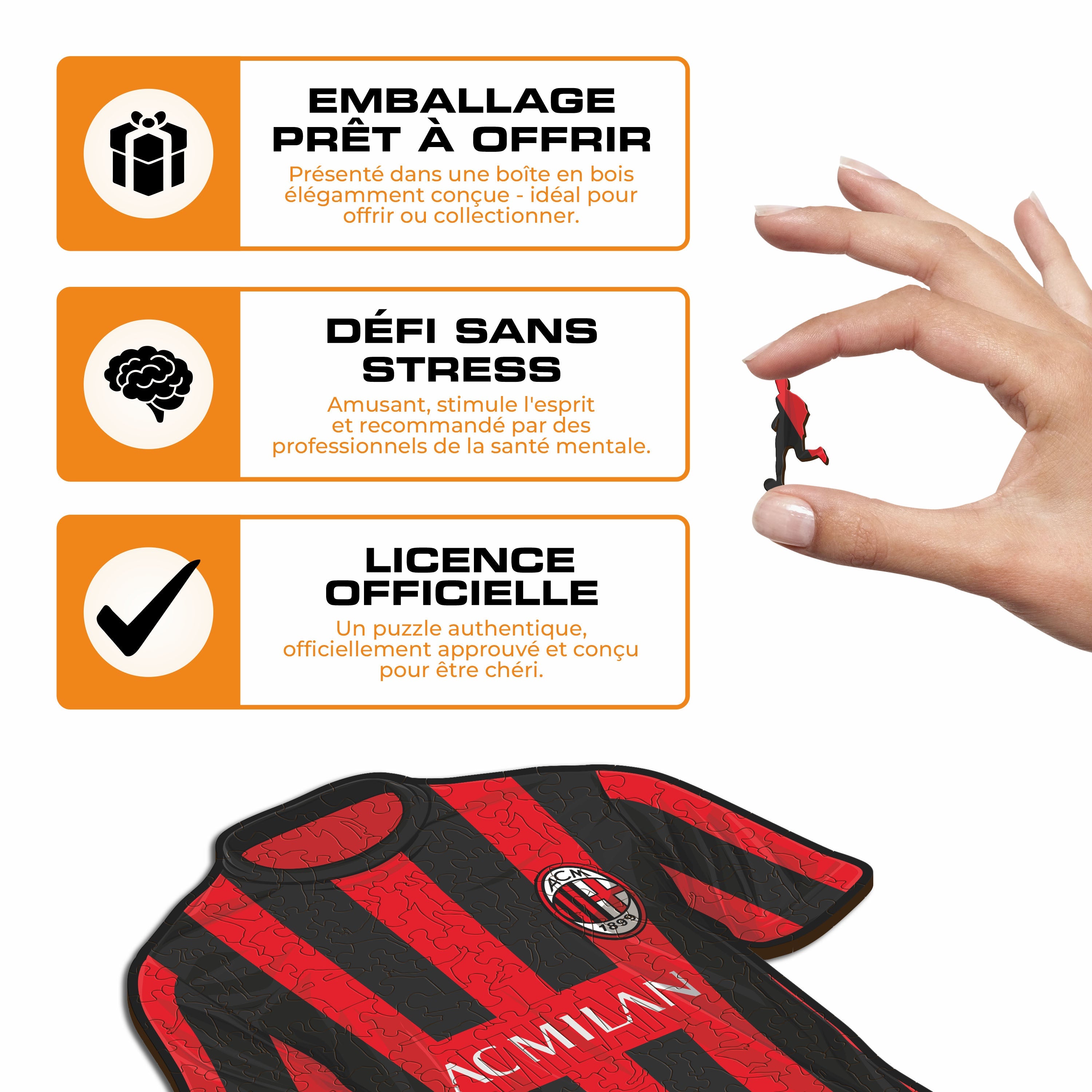 Maillot AC Milan® - Puzzle en Bois