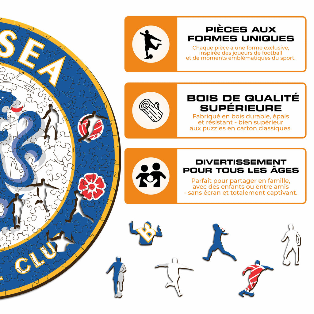 Logo Chelsea FC® - Puzzle en Bois