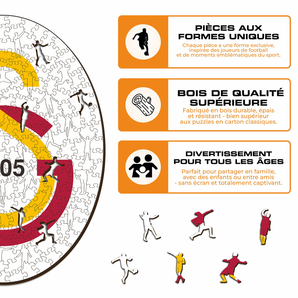 Logo Galatasaray S.K.® - Puzzle en Bois
