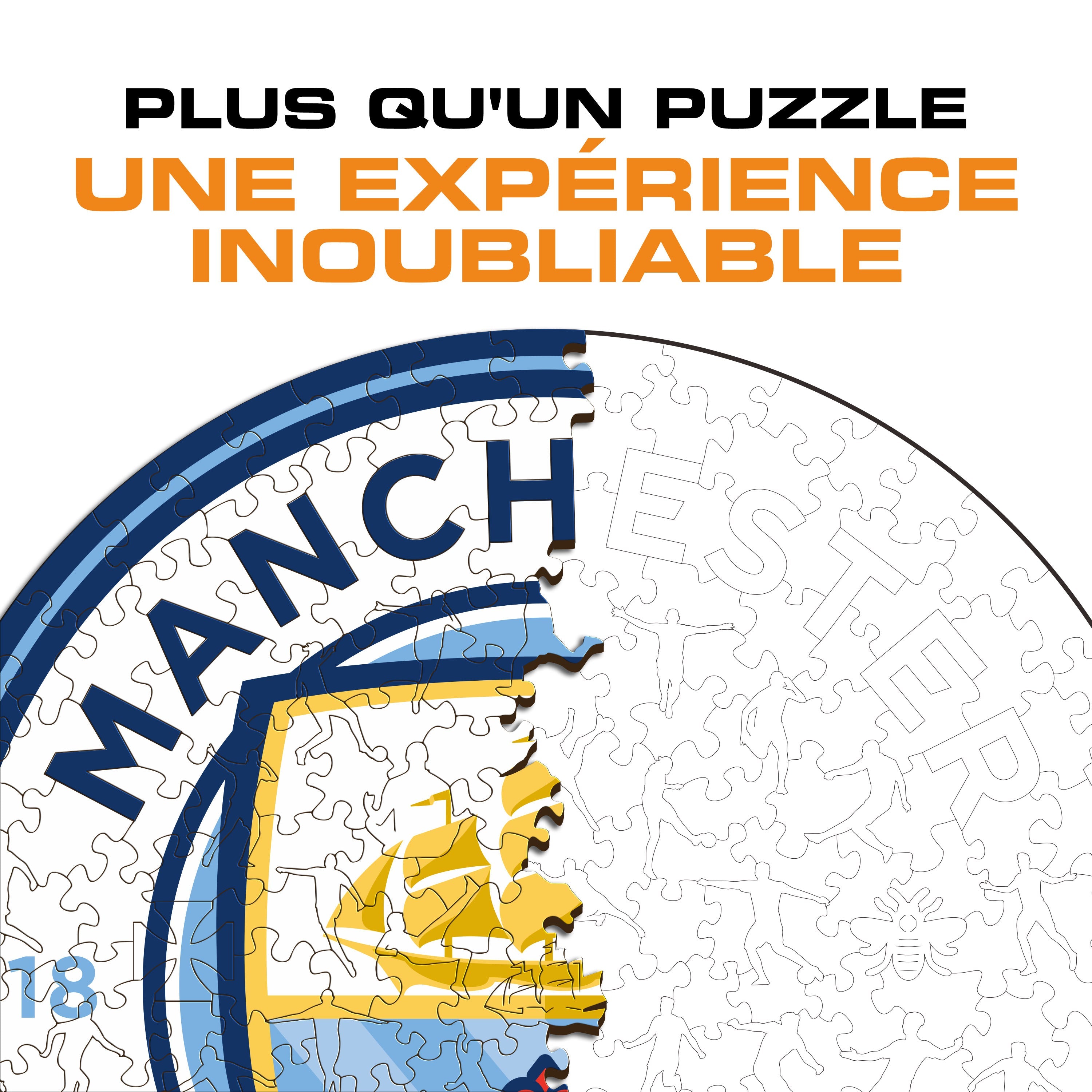 Logo Manchester City FC® - Puzzle en Bois
