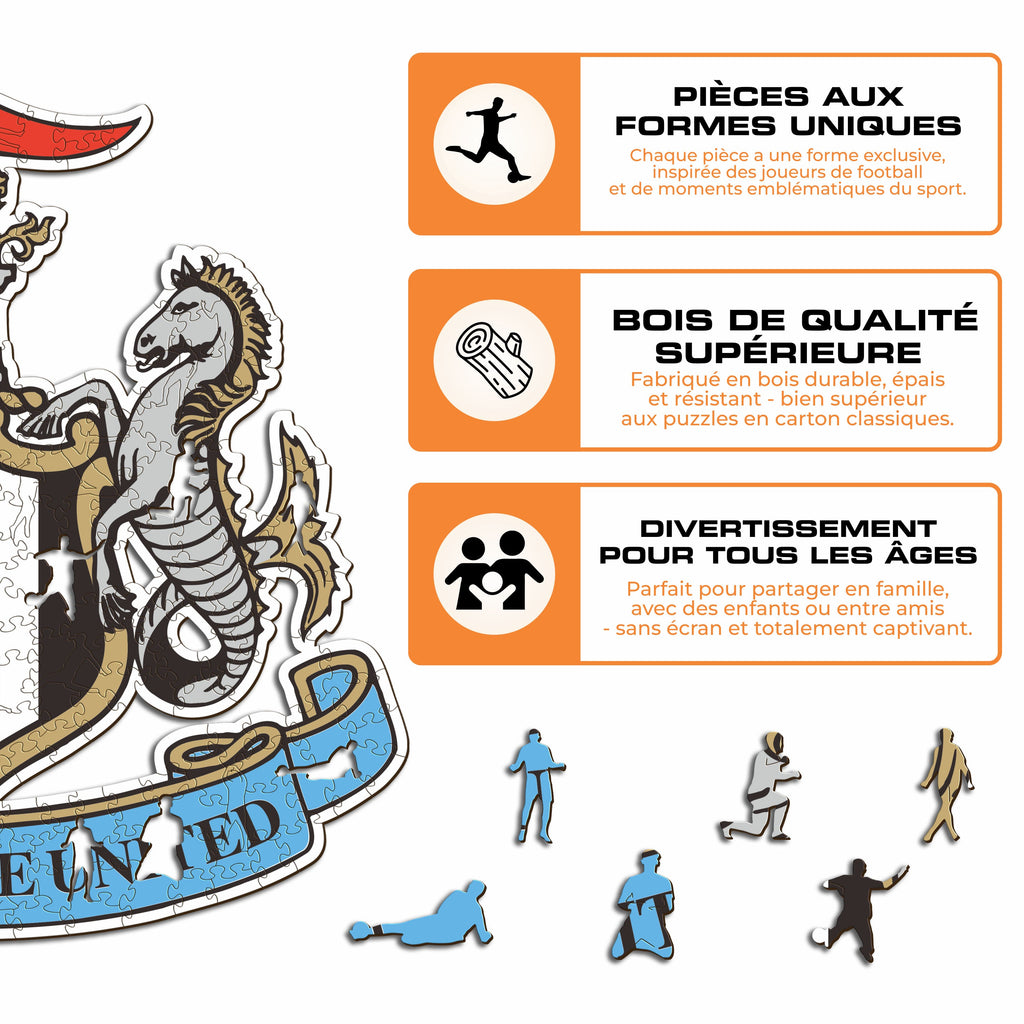 Logo Newcastle United FC® - Puzzle en Bois