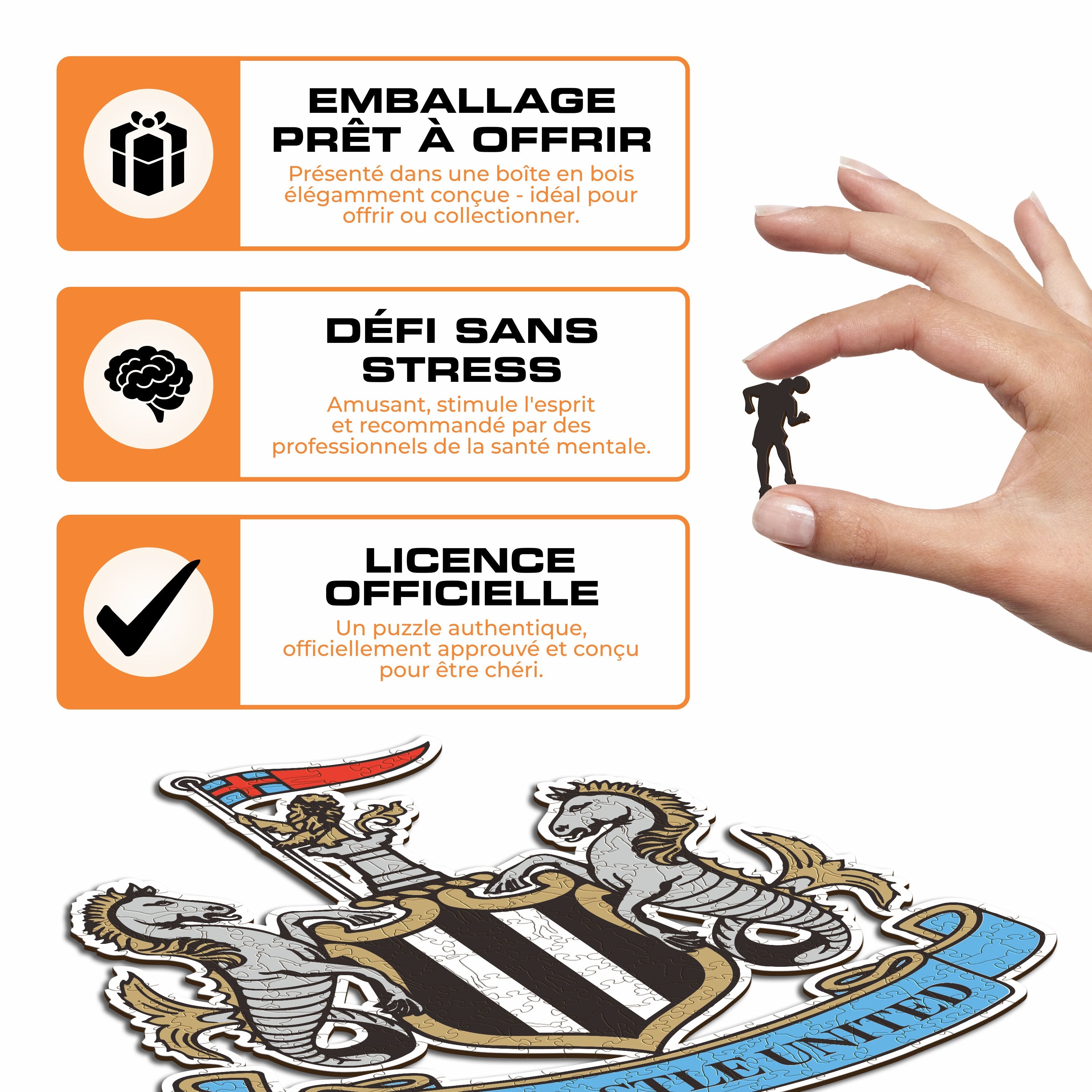 Logo Newcastle United FC® - Puzzle en Bois