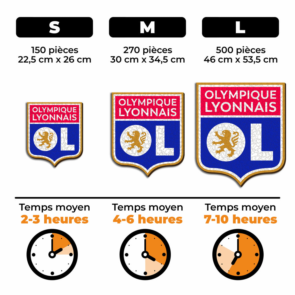 Logo Olympique Lyonnais® - Puzzle en Bois