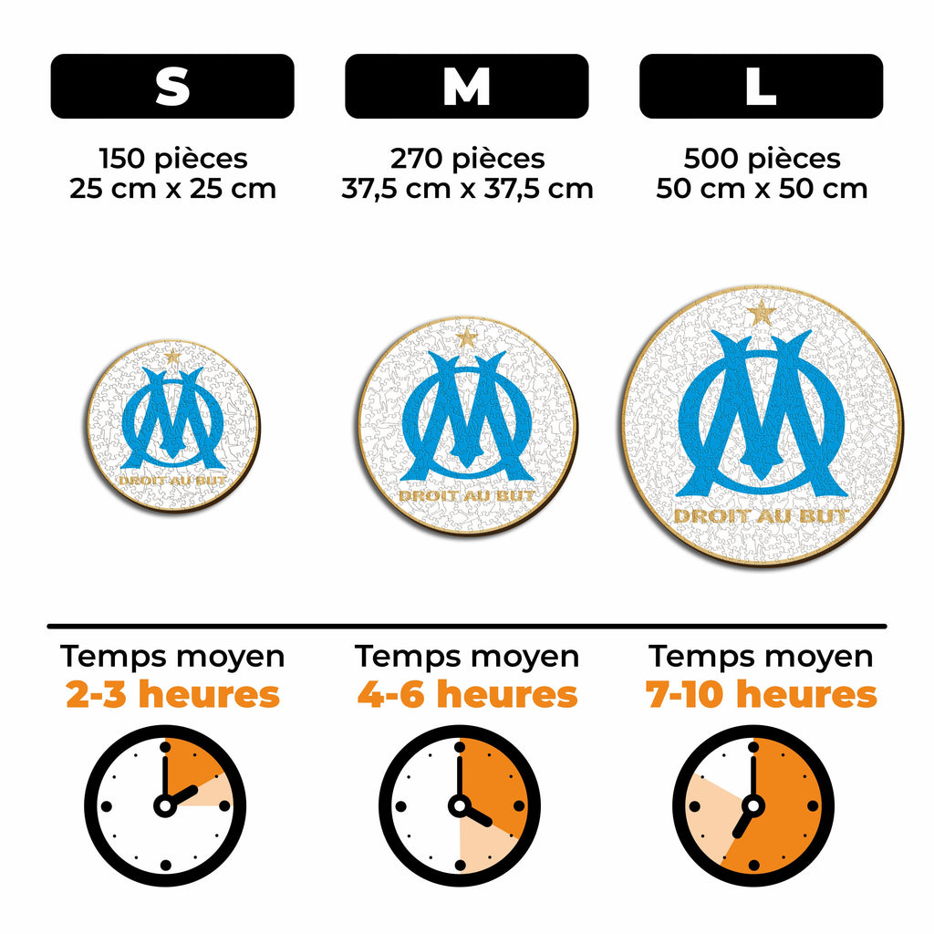 Logo Olympique de Marseille® - Puzzle en Bois