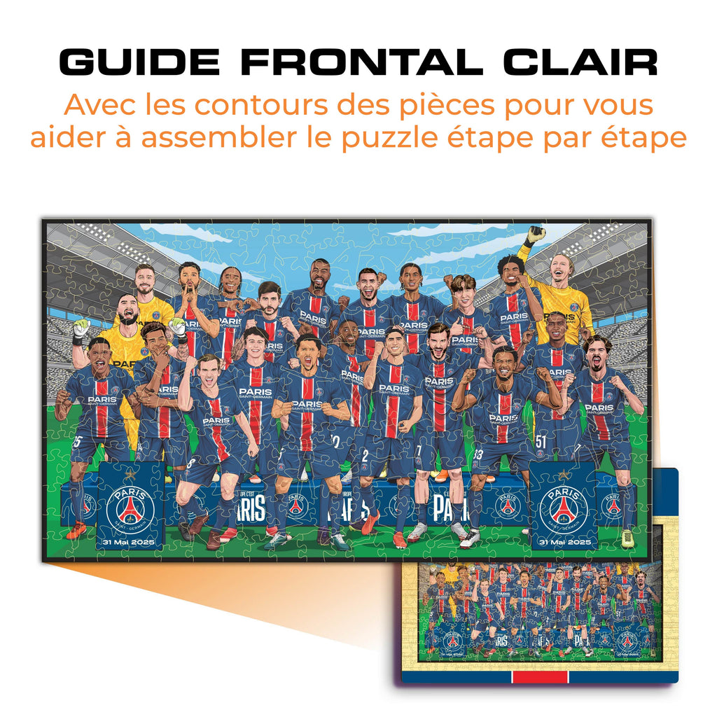 Équipe Paris Saint-Germain® "Triplé Historique" – Puzzle en Bois