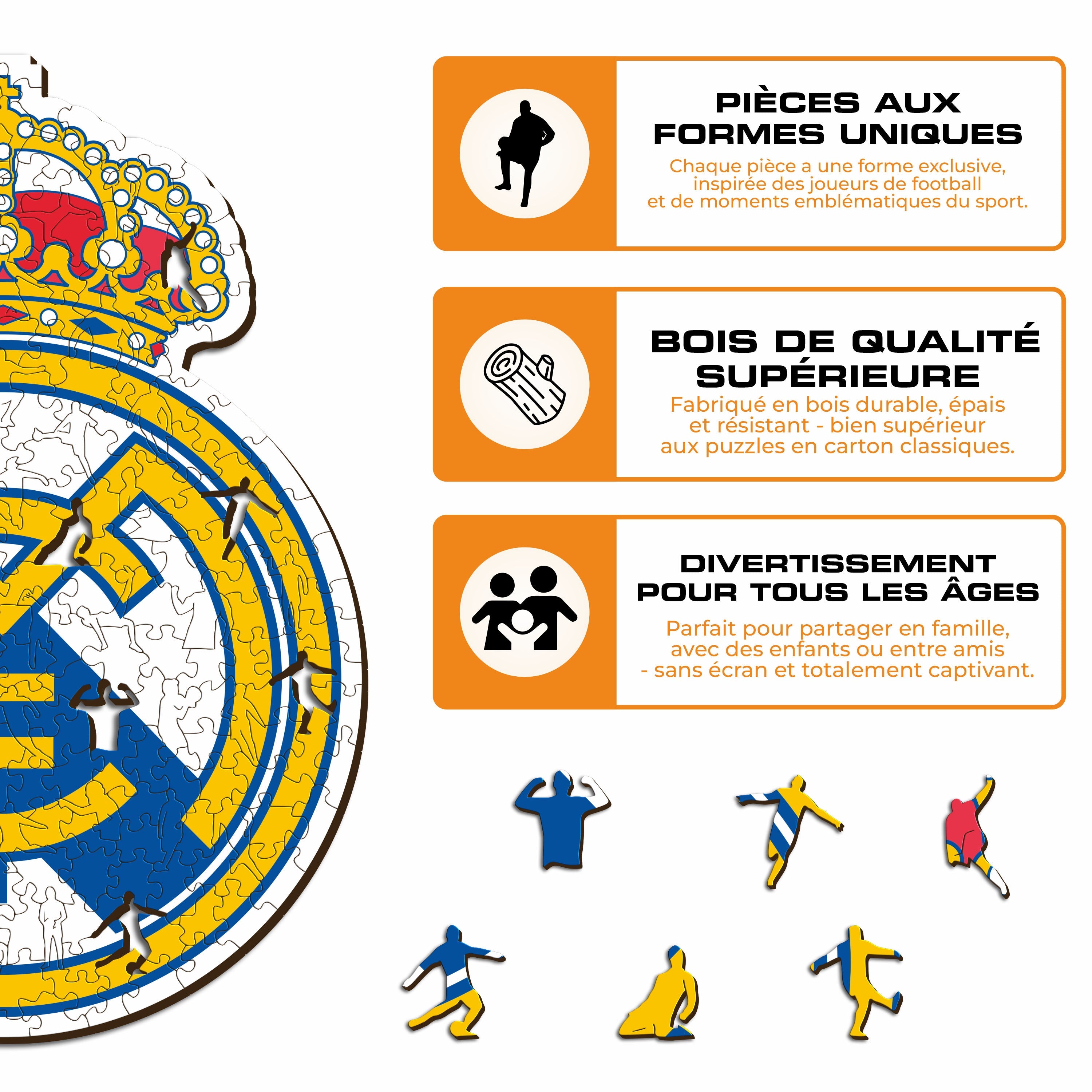 Logo Real Madrid CF® - Puzzle en Bois