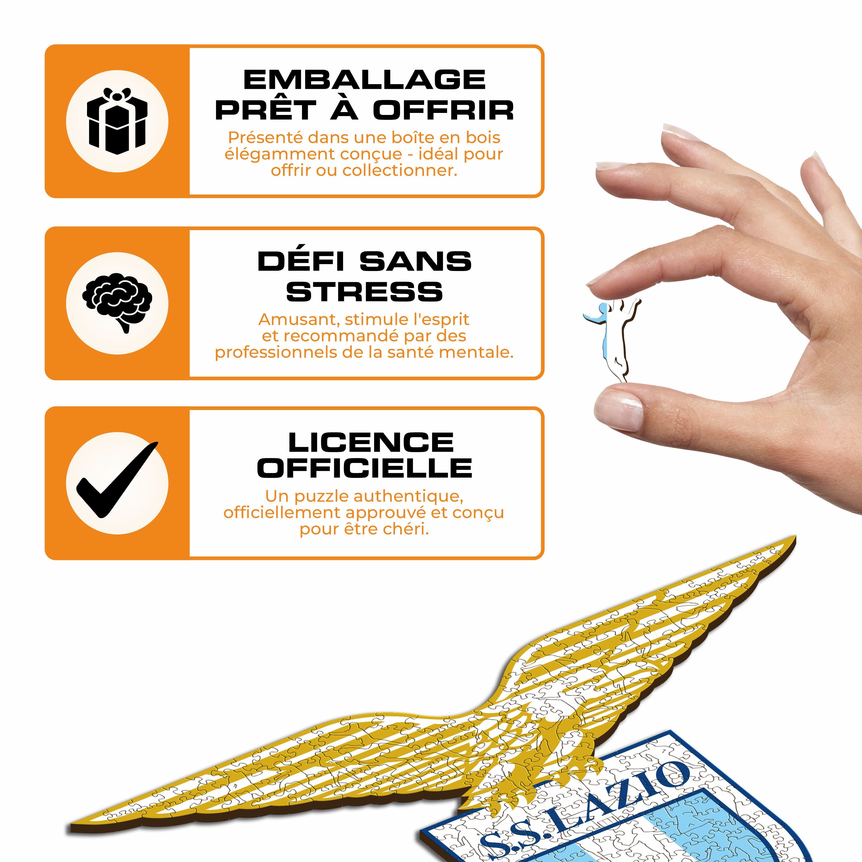 Logo SS Lazio® - Puzzle en Bois