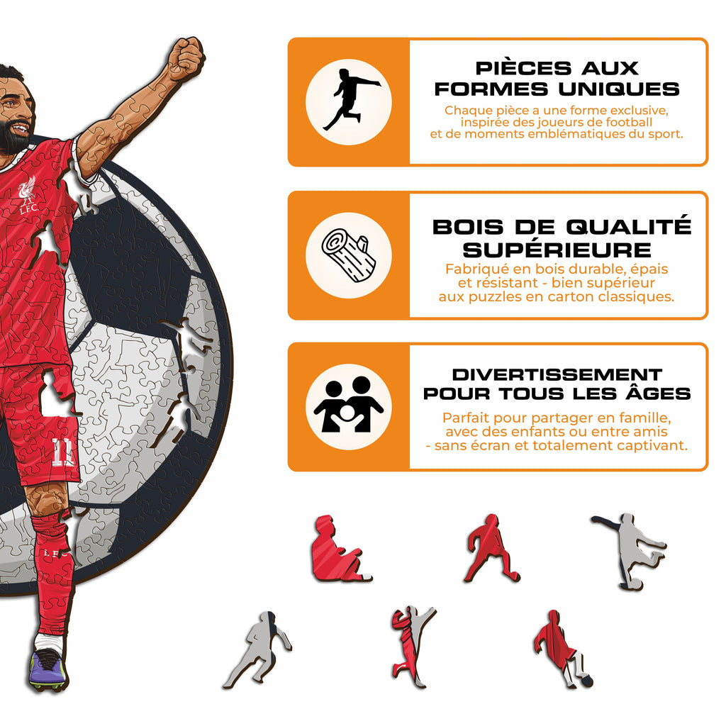 Mohamed Salah - Puzzle en Bois