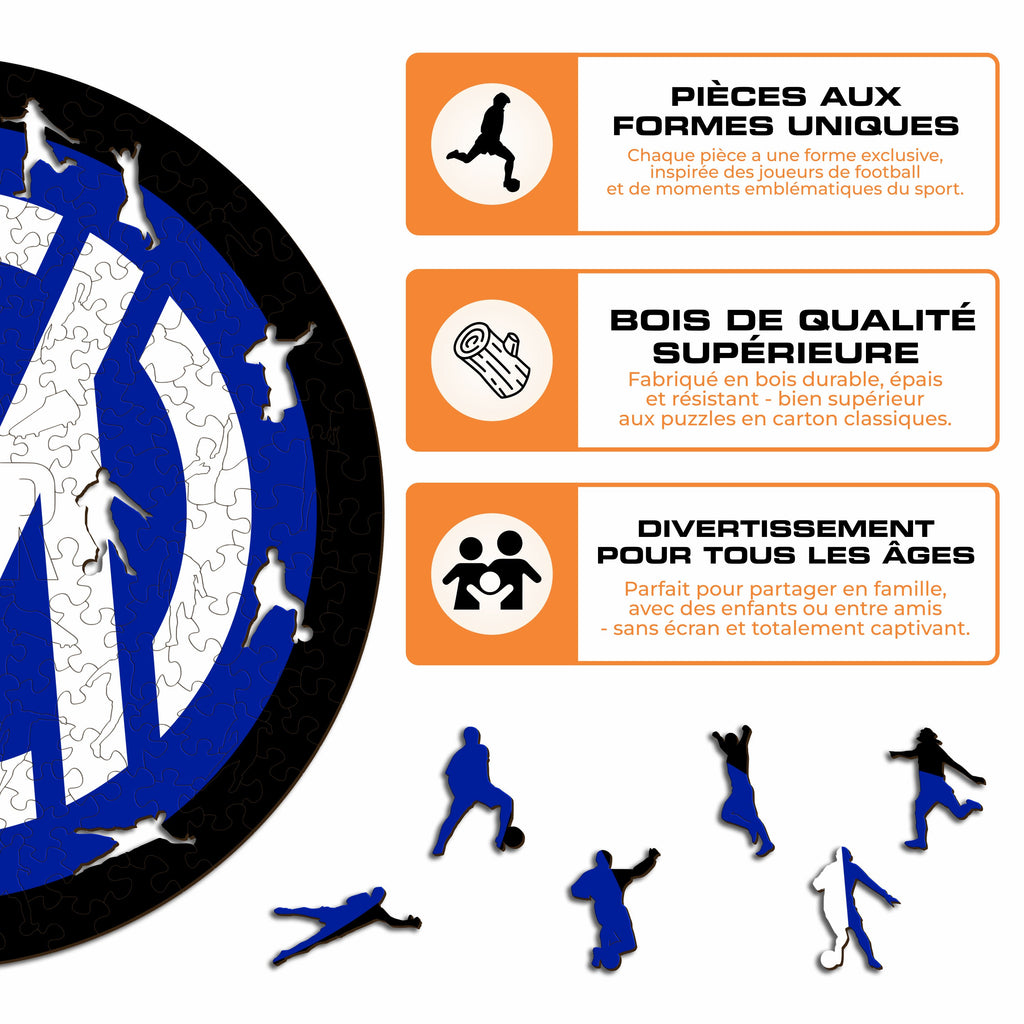 Logo FC Inter® - Puzzle en Bois