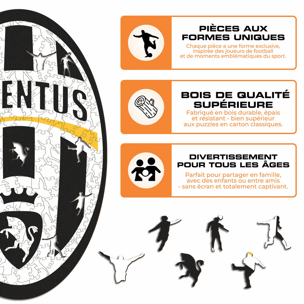 Retro Logo Juventus FC® - Puzzle en Bois