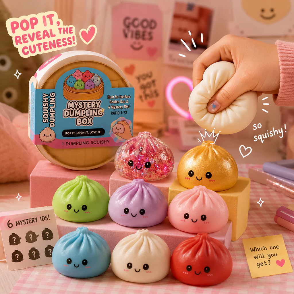 Lot de 3 Squishy Dumpling Mystère