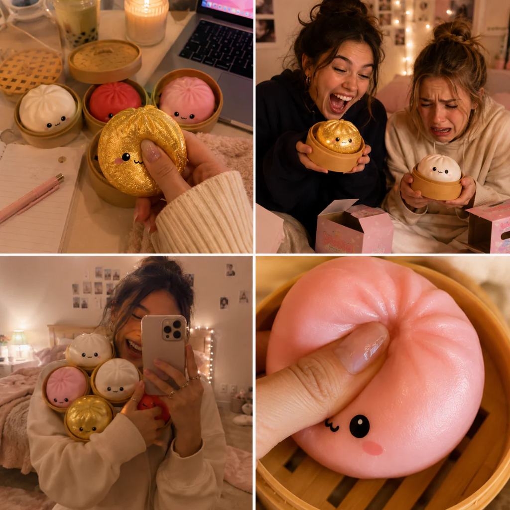 Lot de 3 Squishy Dumpling Mystère
